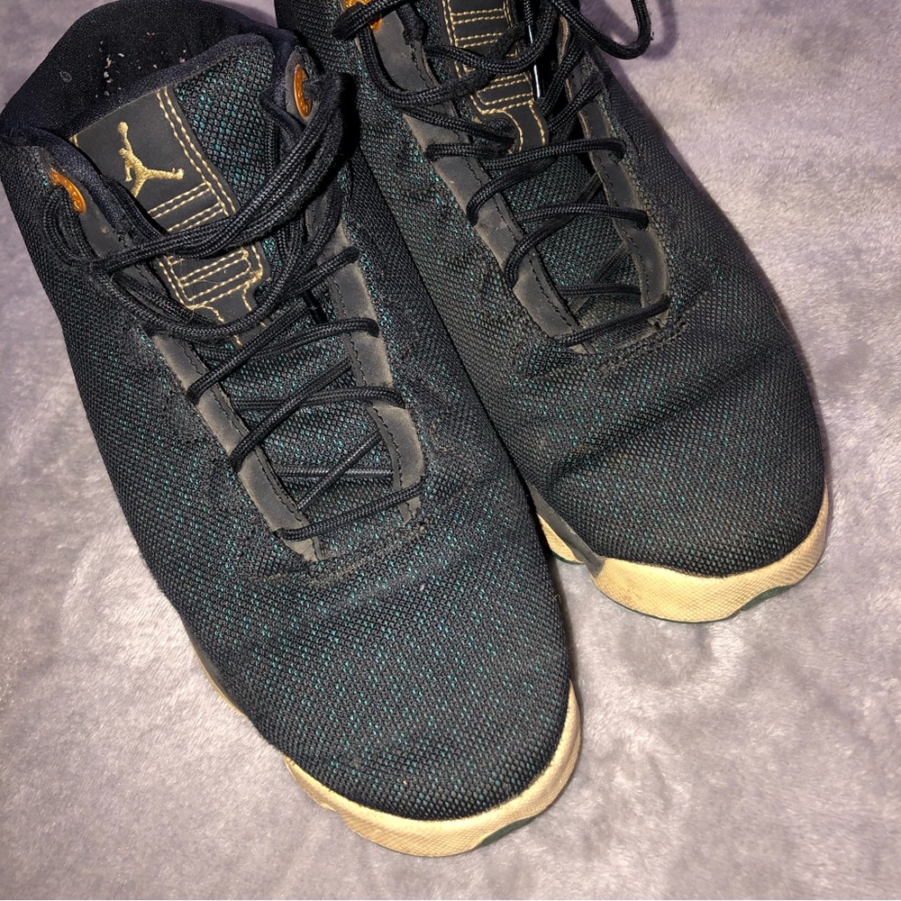 Air Jordan green/ black sneakers, shoes